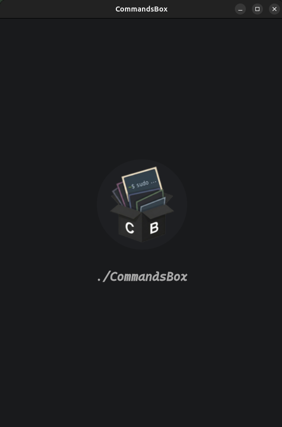 Commandsbox Start Screen